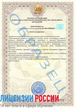 Образец сертификата соответствия (приложение) Белореченск Сертификат ISO 27001